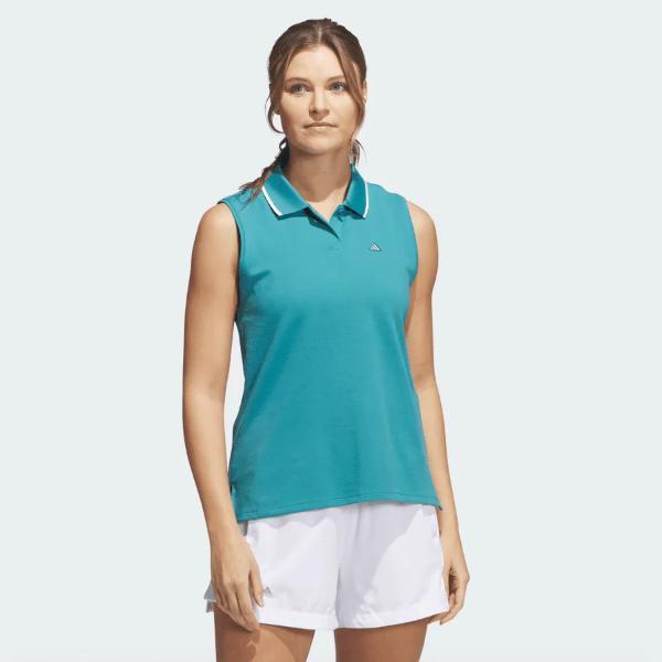 Adidas Ladies Go-To Piqué SL Golf Polo - Turquoise – Tee 2 Green