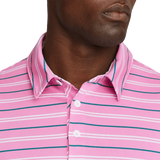 Puma MATTR Striper Golf Polo - Pink / Green