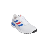 Adidas S2G 24 Leather Spikeless Golf Shoes - Cloud White / Bright Royal / Bright Red