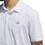 Adidas Ultimate365 Power Grid Print Polo Shirt - White