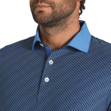 Puma AP Jacquard Stripe Golf Polo - Blue / Navy