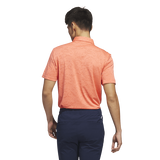 Adidas Textured Jacquard Golf Polo Shirt - Orange