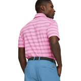 Puma MATTR Striper Golf Polo - Pink / Green