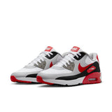 Nike Air Max 90 Golf Shoes - White/Black/Red