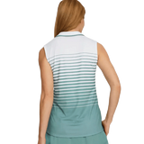 Puma Women's MATTR Stripe Sleeveless Golf Polo - Adriatic