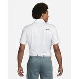 Nike Men's Dri-Fit Striped Golf Polo (Course/Event Logo) - White / Black