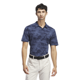 Adidas Go-To Printed Mesh Polo Shirt - Blue