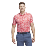 Adidas Ultimate365 Mesh Print Polo Shirt - Pink