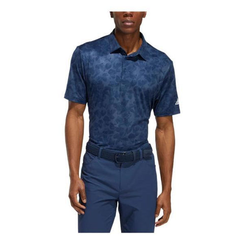 ADIDAS PRISMA-PRINT GOLF POLO SHIRT - CREW NAVY/INDIGO