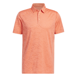 Adidas Textured Jacquard Golf Polo Shirt - Orange