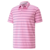 Puma MATTR Striper Golf Polo - Pink / Green