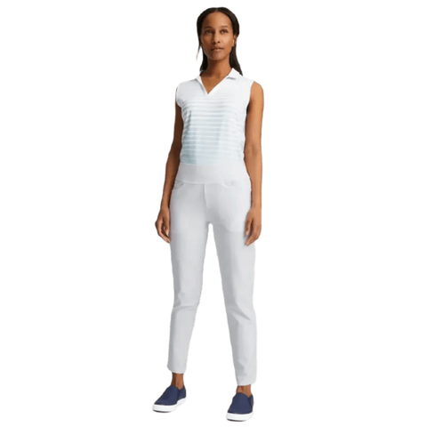 Puma Women's MATTR Stripe Sleeveless Golf Polo - Lucite