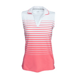 Puma Women's MATTR Stripe Sleeveless Golf Polo - Loveable