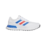 Adidas S2G 24 Leather Spikeless Golf Shoes - Cloud White / Bright Royal / Bright Red