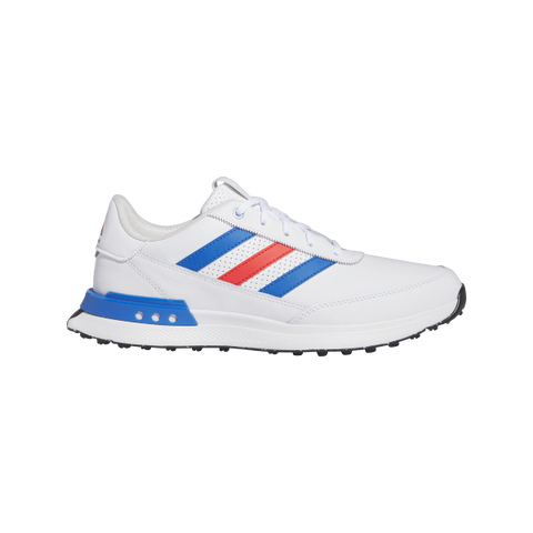 Adidas S2G 24 Leather Spikeless Golf Shoes - Cloud White / Bright Royal / Bright Red