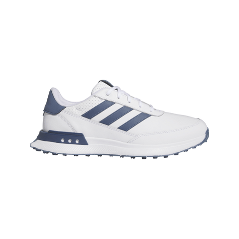 Adidas S2G 24 Leather Spikeless Golf Shoes - Cloud White / Collegiate Navy / Silver Metallic