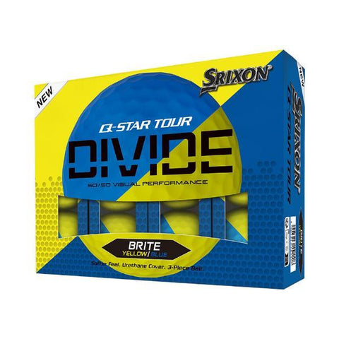 SRIXON Q-Star Tour Divide Golf Balls BLUE/YELLOW