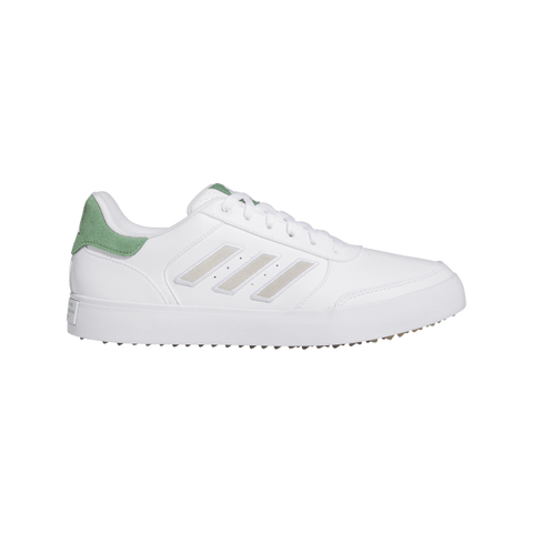 Adidas Retrocross 24 Spikeless Golf Shoes - Cloud White / Preloved Green