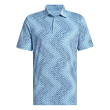 Adidas Ultimate365 Allover Print Polo Shirt - Blue