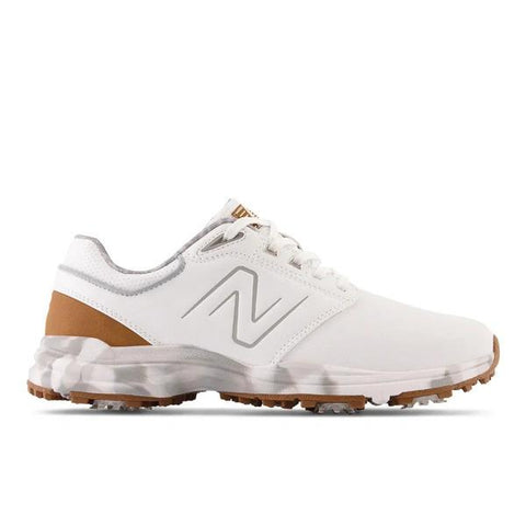 New Balance Brighton Spiked Golf Shoes - White / Brown