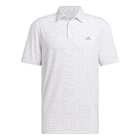 Adidas Ultimate365 Power Grid Print Polo Shirt - White