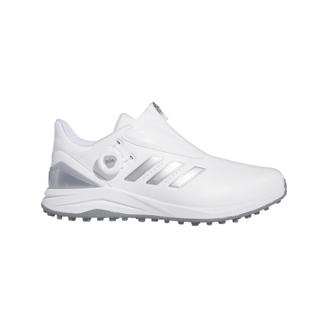 Adidas Solarmotion BOA 24 Spikeless Golf Shoes - Cloud White / Silver Metallic / Blue Burst