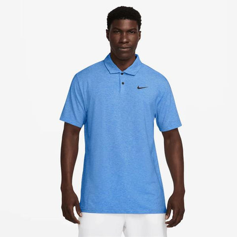 Nike Dri-FIT Tour Heathered Golf Polo (Course/Event Logo) - Blue