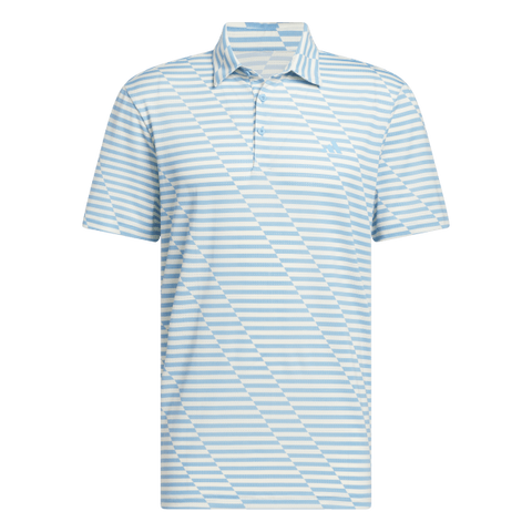 Adidas Ultimate365 Mesh Print Polo - Blue