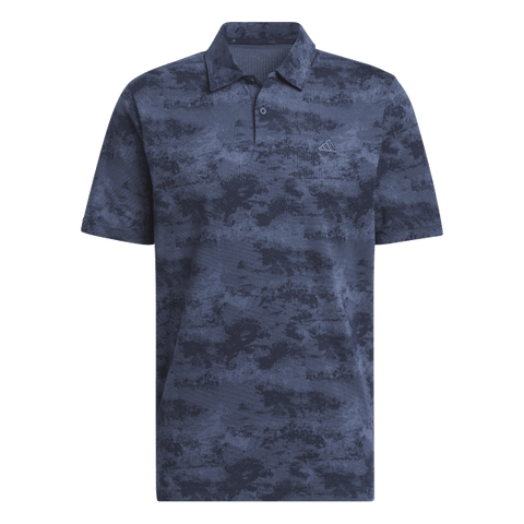 Adidas Go-To Printed Mesh Polo Shirt - Blue