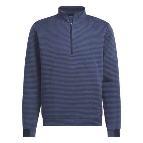 Adidas Men's Ultimate365 DWR Textured Quarter Zip Pullover - Blue