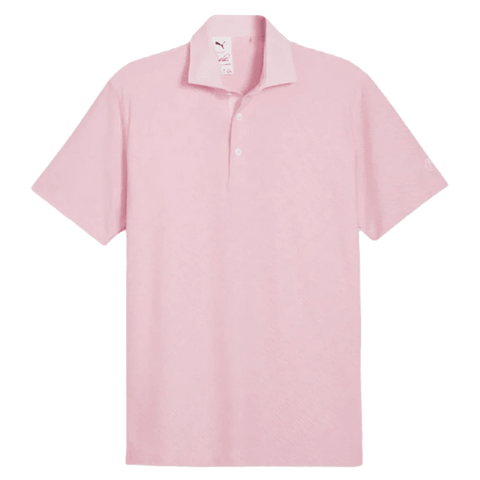 Puma AP Jacquard Stripe Golf Polo - Pink