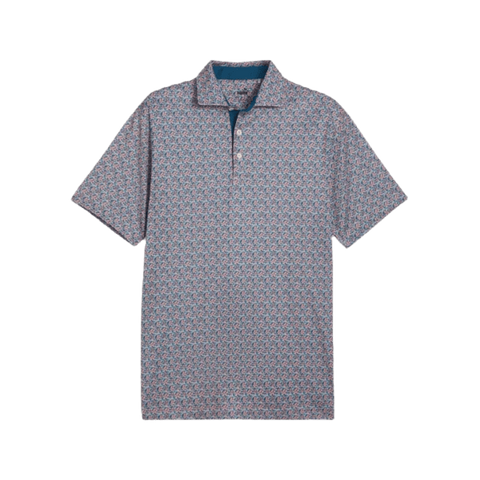 Puma MATTR Essex Golf Polo - Blue / Pink