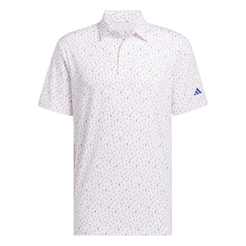 Adidas Ultimate365 Allover Print Polo Shirt - White