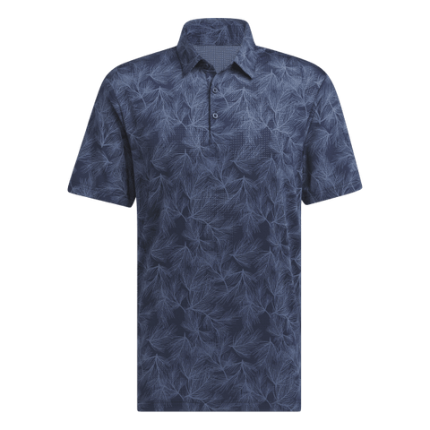 Adidas Ultimate365 Mesh Print Polo Shirt - Blue