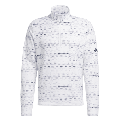 Adidas Core Printed Quarter Zip Sweatshirt - White