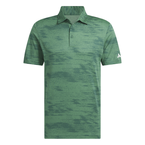 Adidas Ultimate365 Textured Stripe Polo Shirt - Green