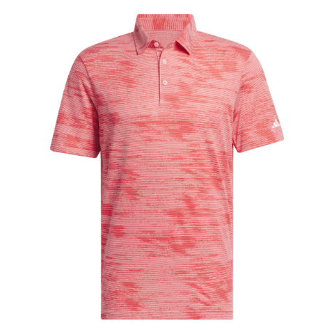 Adidas Ultimate365 Textured Stripe Polo Shirt - Pink