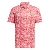 Adidas Ultimate365 Mesh Print Polo Shirt - Pink