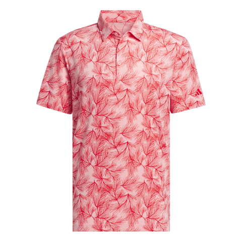 Adidas Ultimate365 Mesh Print Polo Shirt - Pink