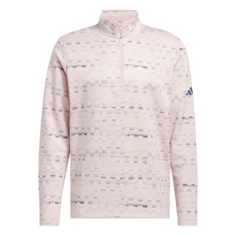 Adidas Core Printed Quarter Zip Sweatshirt - Pink