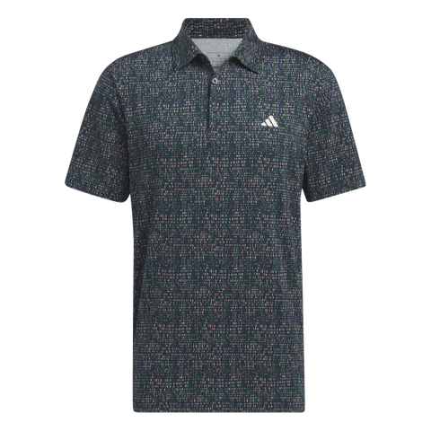 Adidas Ultimate365 Power Grid Print Polo Shirt - Blue