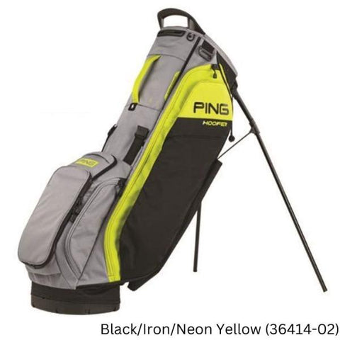 PING HOOFER 231 STAND BAG BLACK/IRON.NEON YELLOW