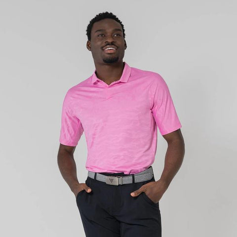 Levelwear Men's Carter Polo - Pink / Cyclamen