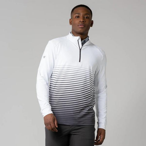 Levelwear Men's Beam Quarter Zip - Charcoal/White