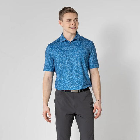 Levelwear Men's Shatter Polo - Azure